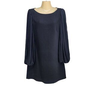 White House Black Market Long Sleeve Shift Dress Women's Size 2‎ Black WHBM